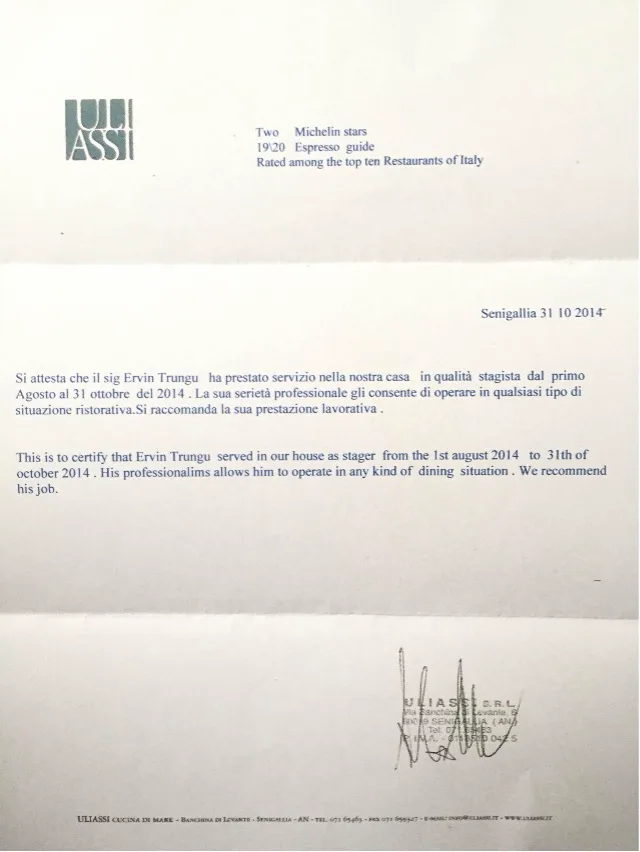 Arbeitszeugnis / Urkunde 5 von Ervin Trungu